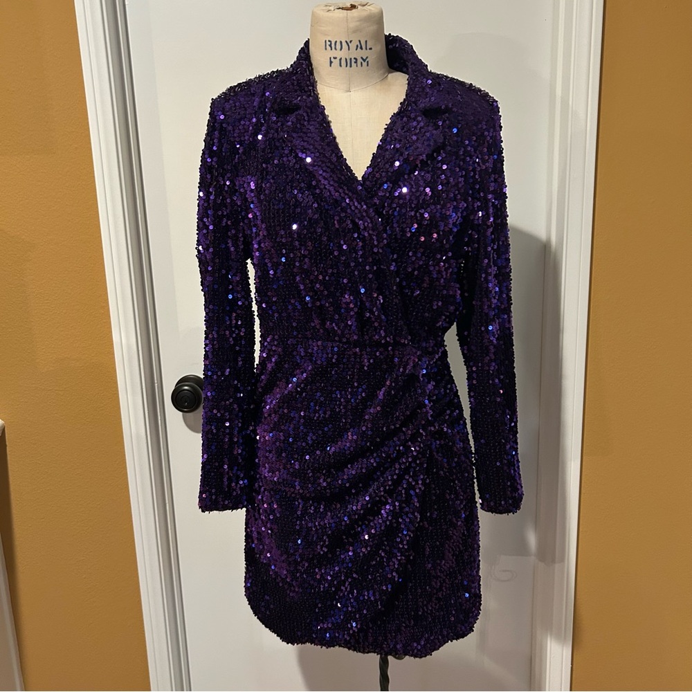 Zara Purple Sequin Dress